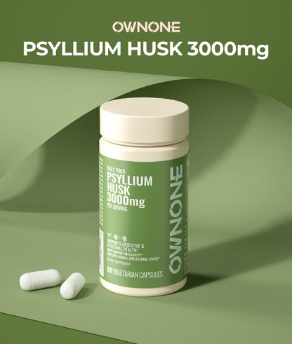 Cáscara de psyllium OWNONE 3000 mg: fibra natural para el bienestar intestinal