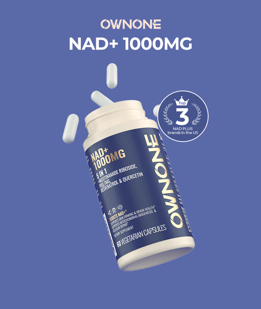 OWNONE NAD+ 1000MG – Fórmula 5 en 1 para la piel y el cerebro, potencia la energía celular