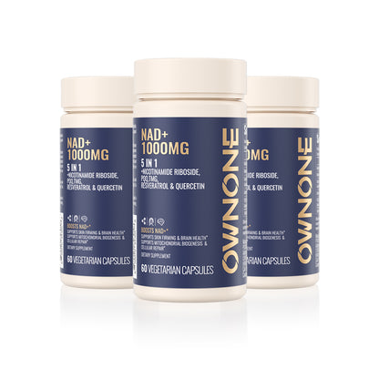 OWNONE NAD+ 1000MG – 5-in-1 Formula for Skin & Brain, Boost Cellular Energy