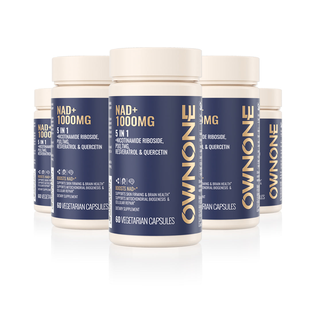 OWNONE NAD+ 1000MG – 5-in-1 Formula for Skin & Brain, Boost Cellular Energy