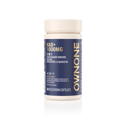 OWNONE NAD+ 1000MG – 5-in-1 Formula for Skin & Brain, Boost Cellular Energy