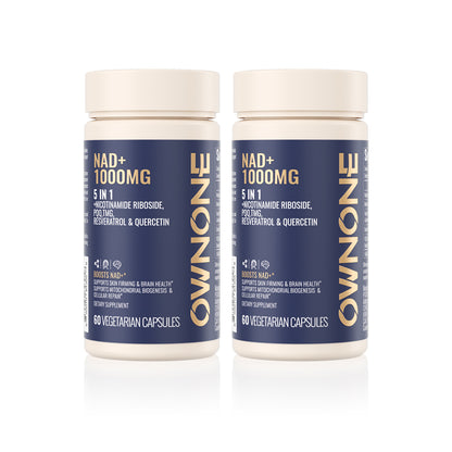 OWNONE NAD+ 1000MG – 5-in-1 Formula for Skin & Brain, Boost Cellular Energy