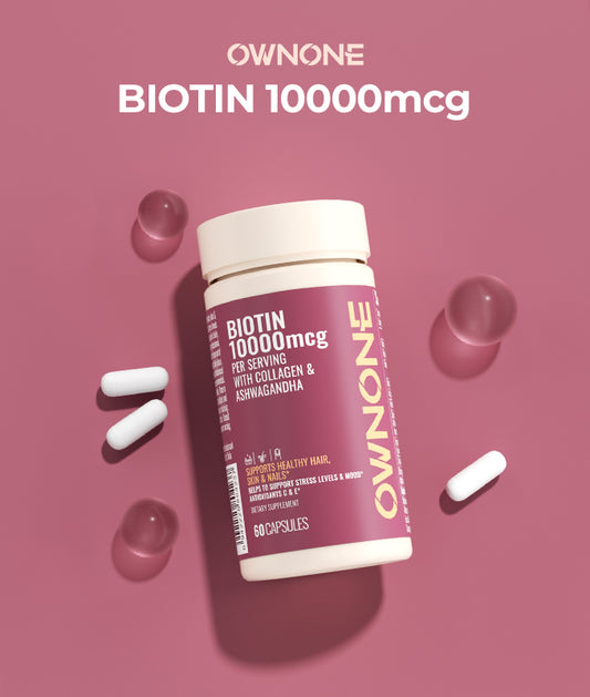 OWNONE Biotin 10,000 mcg: potencia el cabello, la piel y las uñas con apoyo natural